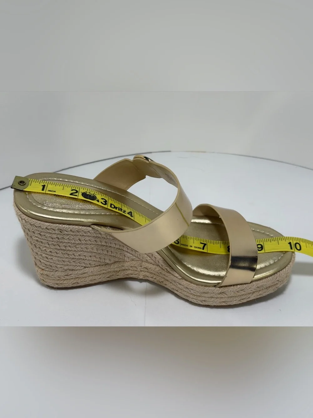 Michael Kors Metallic Gold Espadrille Platform Sandals